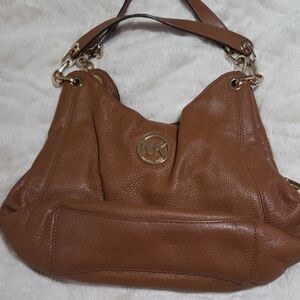 Michael Kors Brown Shoulder Bag with Crescent Shape